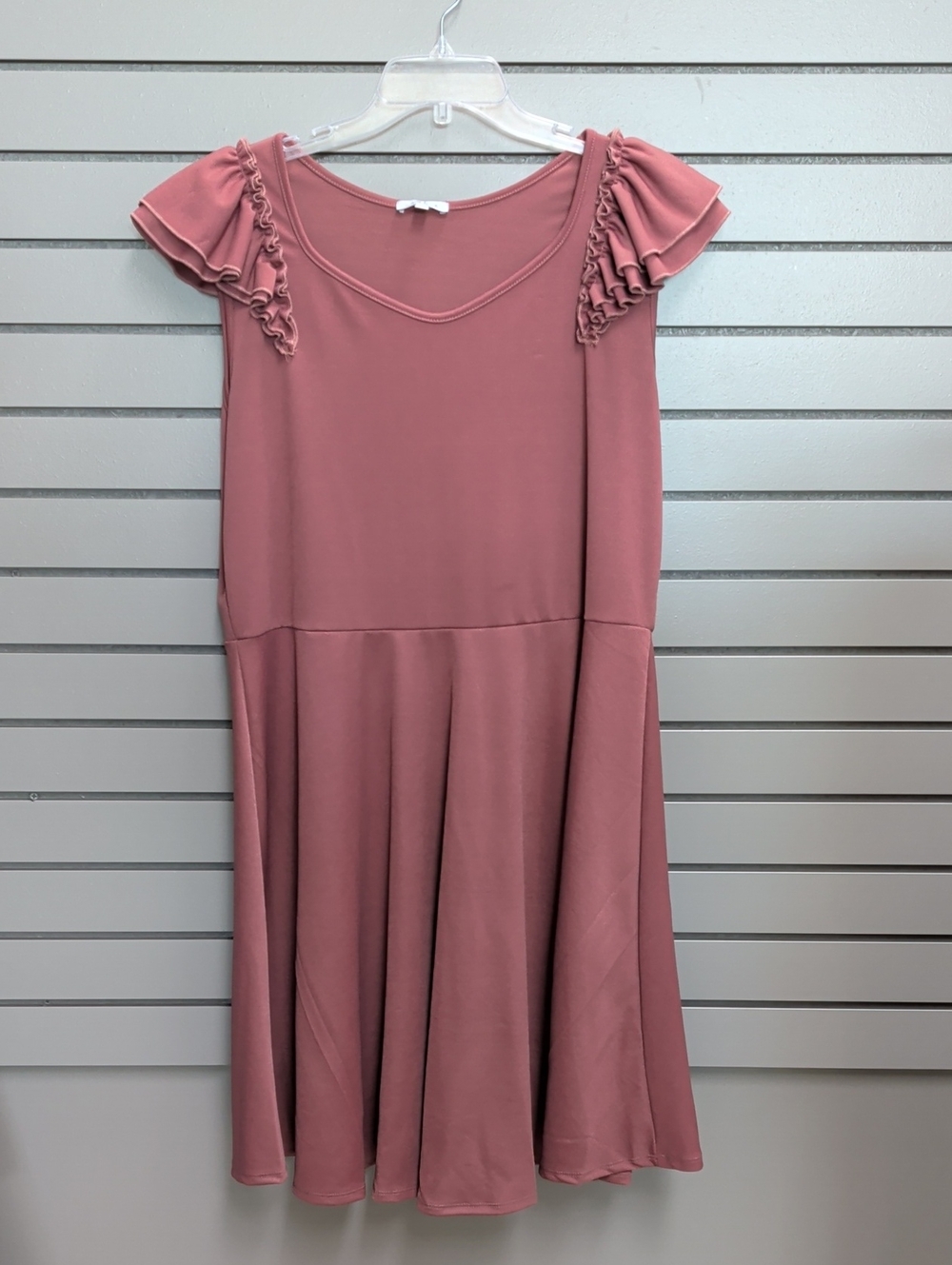 white birch NWT 3X Mauve Ruffle Sleeve Dress